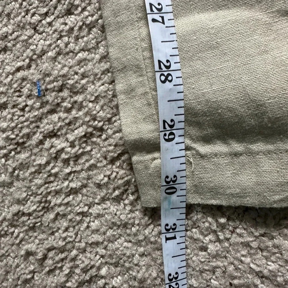 Andrew Fezza Linen Blend Zip Tie Straight Leg Cream Pants Sz XL - Picture 11 of 14